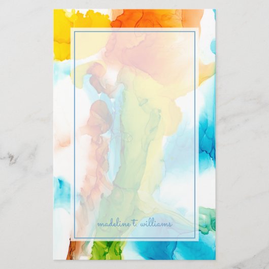 Papeterie Plume primaire - Aquarelles (Devant)