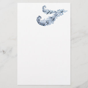 Papeterie PLUMES DE DIAMANT, noir et blanc