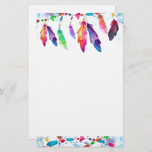 Papeterie Plumes et perles (Devant / Derrière)