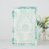 Papeterie Plumes molles de paon (Debout devant)