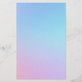 Papeterie Plutôt bleu violet Ombré Personnalisé avec nom (Dos)