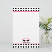 Papeterie Point de polka et rétros lunettes de soleil roses (Debout devant)