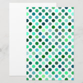 Papeterie Point Polka vert et bleu (Devant / Derrière)