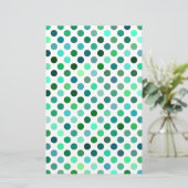 Papeterie Point Polka vert et bleu (Debout devant)