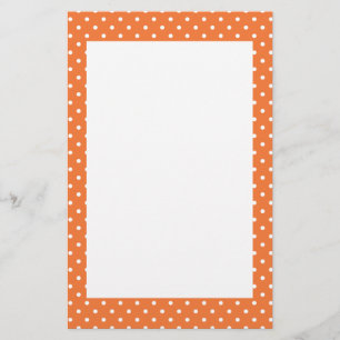 Papeterie Pointe orange et blanc