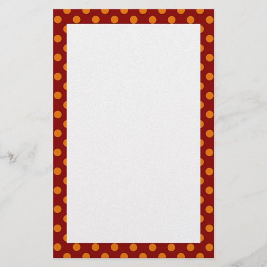 Papeterie Pointe Orange Polka (Devant)