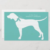 Papeterie Pointer Chien Chien Chiot Anglais Setter (Devant / Derrière)