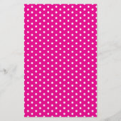 Papeterie Points blancs chic sur un monogramme rose vif (Dos)