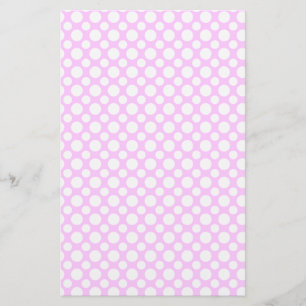 Papeterie Points blancs sur papier scrapbook rose