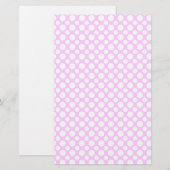 Papeterie Points blancs sur papier scrapbook rose (Devant / Derrière)
