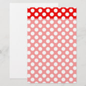 Papeterie Points rouges et blancs (Devant / Derrière)