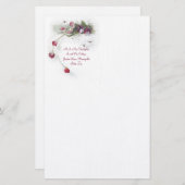 Papeterie Pois doux pourpres roses (Devant / Derrière)