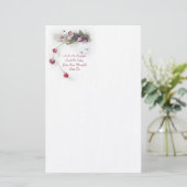 Papeterie Pois doux pourpres roses (Debout devant)