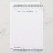 Papeterie Pois et paille Ardoise Gris Customisé (Devant / Derrière)