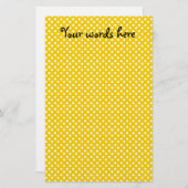 Papeterie Pois jaune et blanc (Devant / Derrière)