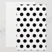 Papeterie Pois noirs et blancs personnalisés (Devant / Derrière)