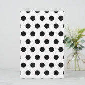 Papeterie Pois noirs et blancs personnalisés (Debout devant)