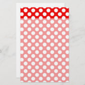 Papeterie Pois rouges et blancs (Devant / Derrière)