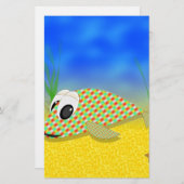 Papeterie Poisson Carton mignon (Devant / Derrière)