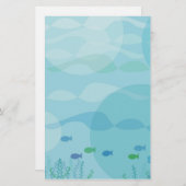 Papeterie poisson et eau (Devant / Derrière)