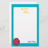 Papeterie Poisson Polka-Dot rose et orange (Devant / Derrière)