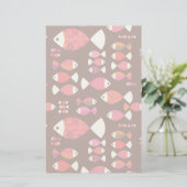 Papeterie Poisson rétro Abstrait sous-marin motif (Debout devant)