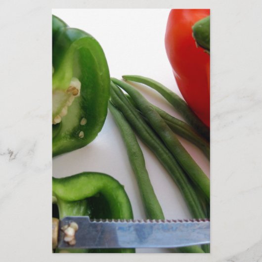 Papeterie Poivrons verts et rouges avec haricots (Devant)