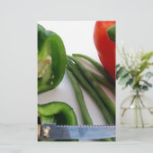 Papeterie Poivrons verts et rouges avec haricots (Debout devant)