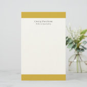 Papeterie Police Serif Simple Professionnel Plain Or Blanc (Debout devant)