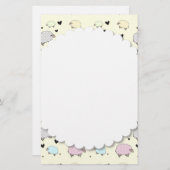 Papeterie Polkadot Pastel Sheep (Devant / Derrière)