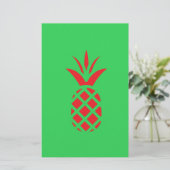 Papeterie Pomme de pin rouge en vert (Debout devant)
