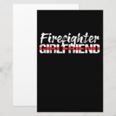 Papeterie Pompier Girlfriend Mince Red Line Firewoman (Devant / Derrière)