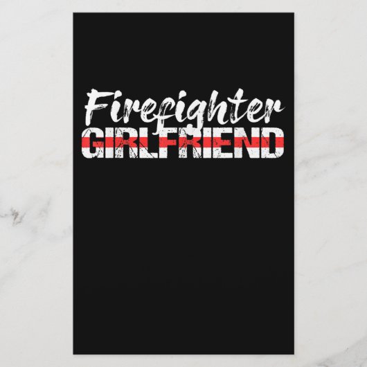 Papeterie Pompier Girlfriend Mince Red Line Firewoman (Devant)