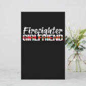 Papeterie Pompier Girlfriend Mince Red Line Firewoman (Debout devant)