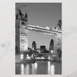 Papeterie Pont de la Tour Londres Noir Blanc