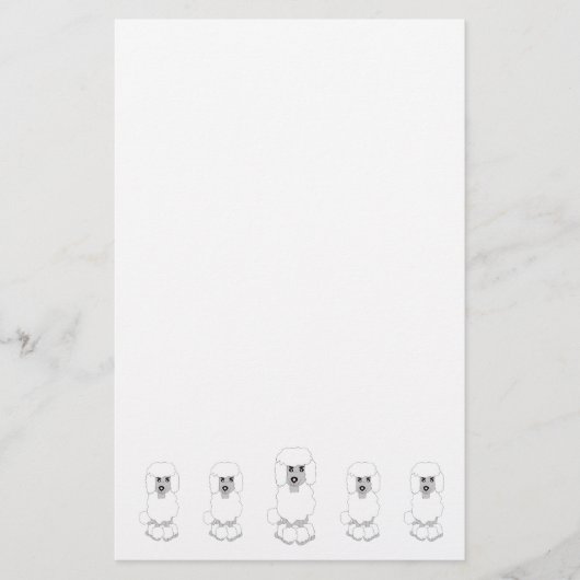 Papeterie Poodle Dog Design (Devant)