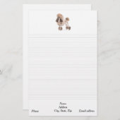 Papeterie Poodle - Show Coat: Adresse et liaison (Devant / Derrière)