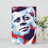 Papeterie Pop Art JFK John F. Kennedy Rouge Bleu (Debout devant)