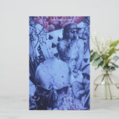 Papeterie Pop Musicians Blue Purple Art Imprimer (Debout devant)