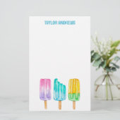 Papeterie Popsicles d'aquarelle (Debout devant)