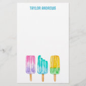Papeterie Popsicles d'aquarelle (Devant)