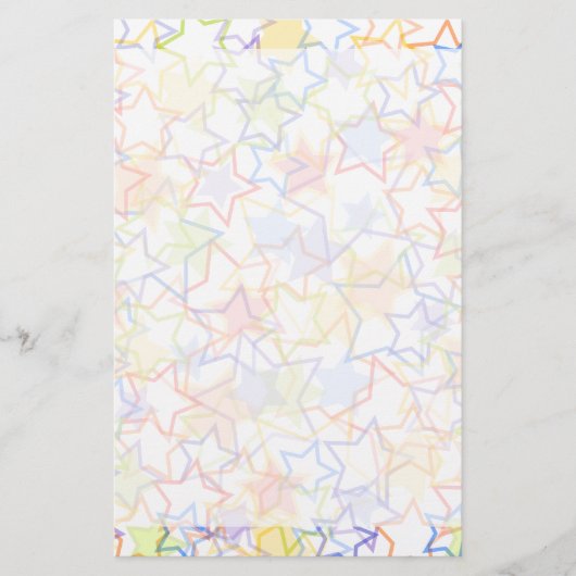 Papeterie Portée pour le papier à lettres d'étoiles (Devant)