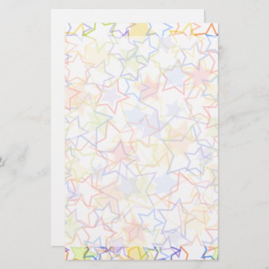 Papeterie Portée pour le papier à lettres d'étoiles (Devant / Derrière)