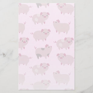 Papeterie Portes et Motifs pour bébés roses mignons