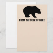 PAPETERIE PORTEZ-VOUS GRIZZLY PERSONNALISÉ (Devant / Derrière)