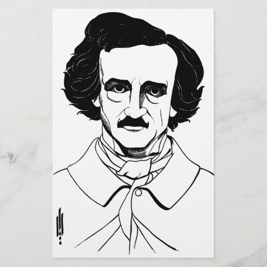Papeterie Portrait d'Edgar Allan Poe (Devant)