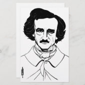 Papeterie Portrait d'Edgar Allan Poe (Devant / Derrière)