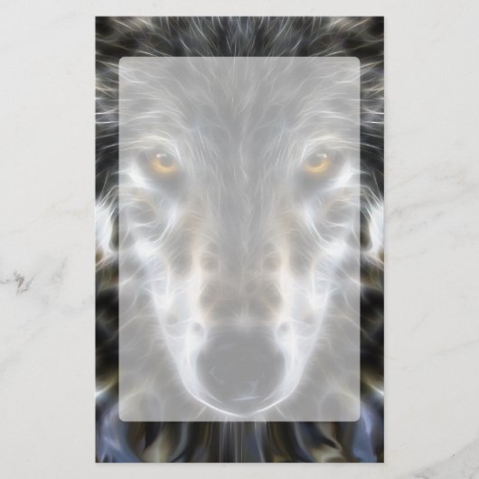 Papeterie Portrait graphique inspirant de loup (Devant)