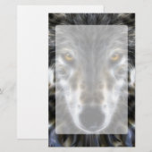 Papeterie Portrait graphique inspirant de loup (Devant / Derrière)