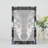 Papeterie Portrait graphique inspirant de loup (Debout devant)